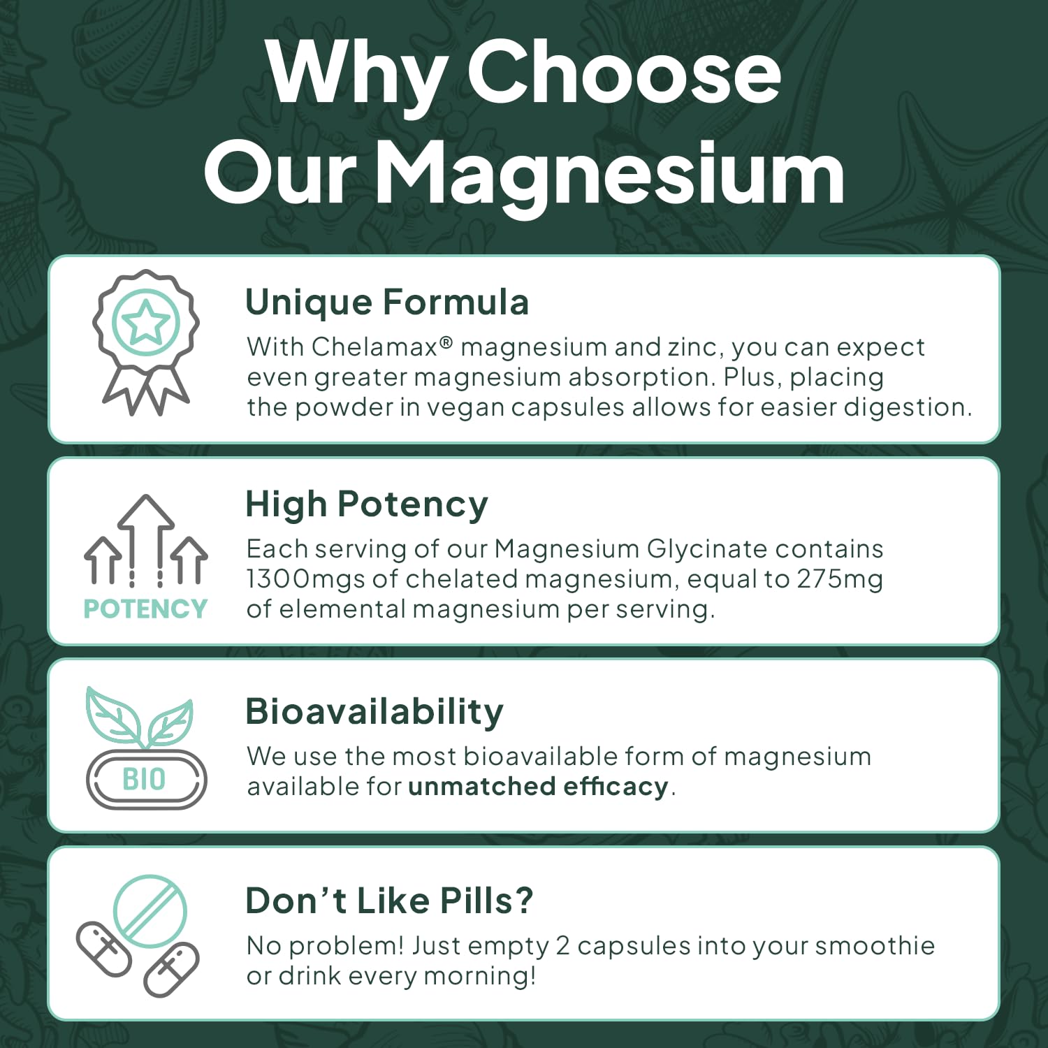 Organics Ocean easy-to-digest capsules imply gentle tummy tolerance.