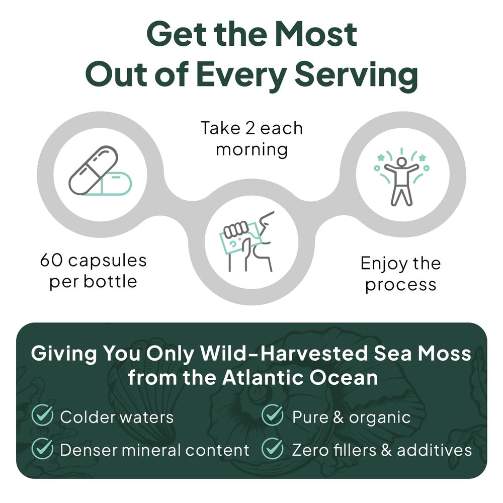 Organics Ocean label emphasizes 92 minerals and 60 capsules.