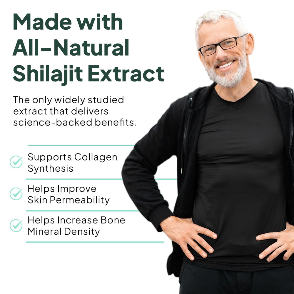 Organics Ocean Shilajit packaging highlighting vegan capsule with minimal additives.