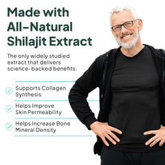 Organics Ocean Shilajit packaging highlighting vegan capsule with minimal additives.