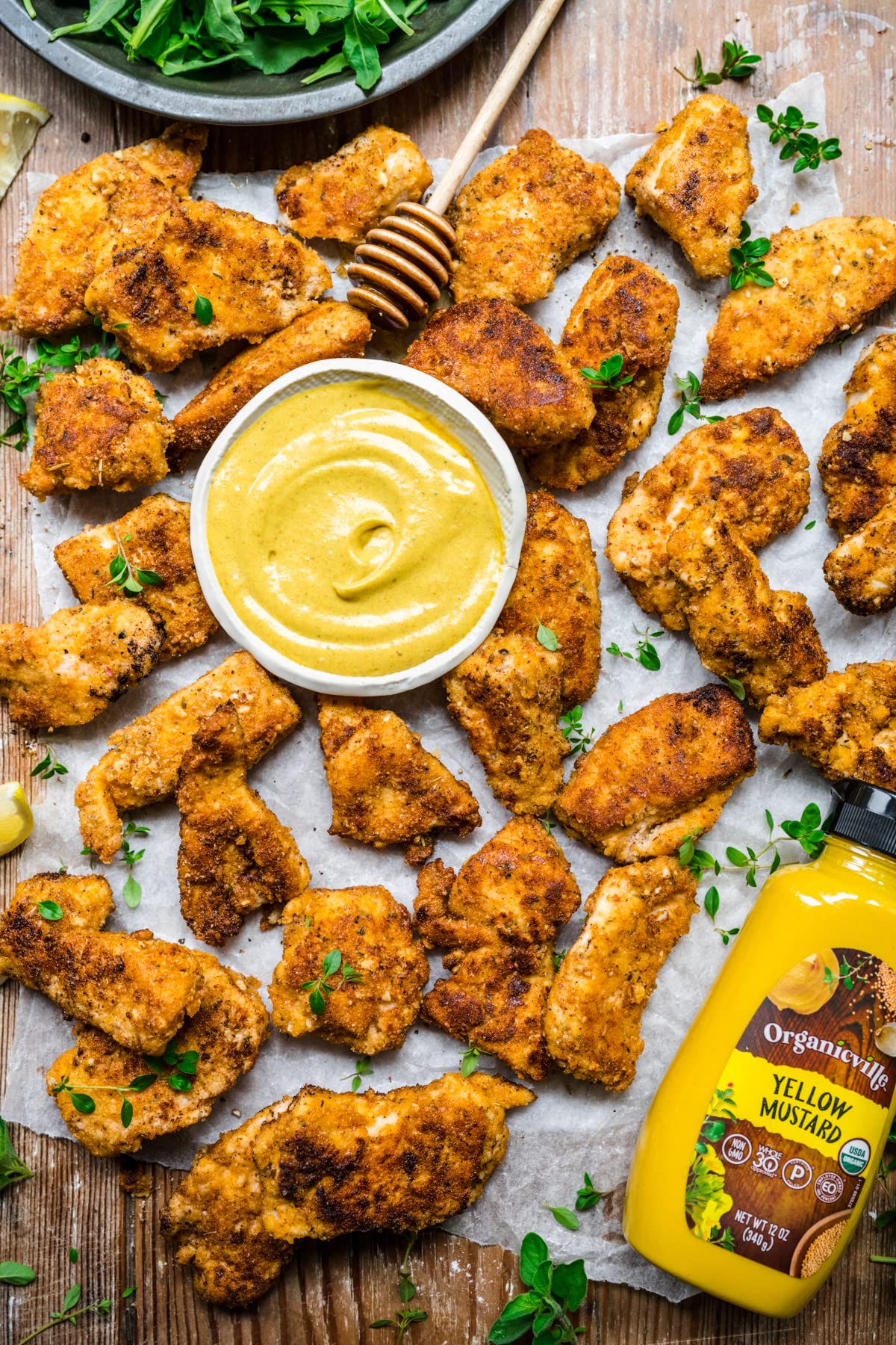 Organicville Yellow Mustard label-front highlights USDA Organic and gluten-free quality.