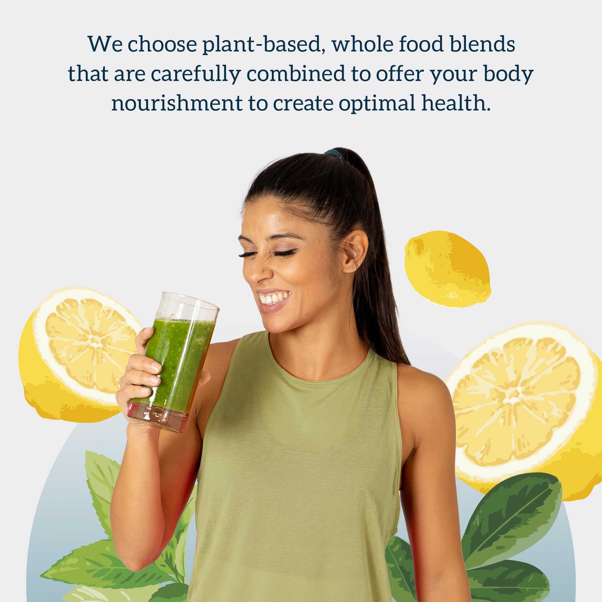 Organifi Green Juice vegan, non-GMO, gluten-free labeling.