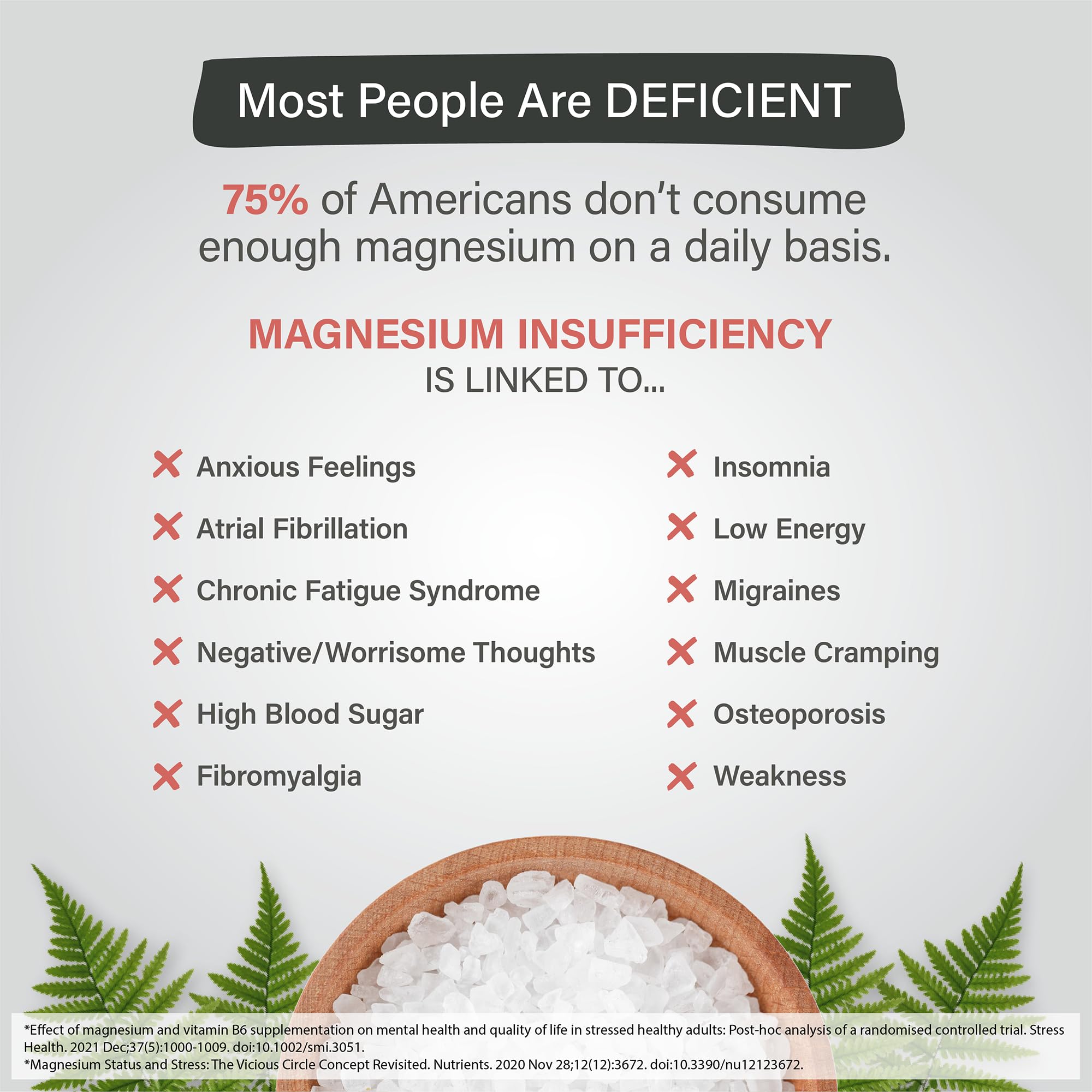 Organixx Magnesium Glycinate gluten-free vegan label for clean ingredients