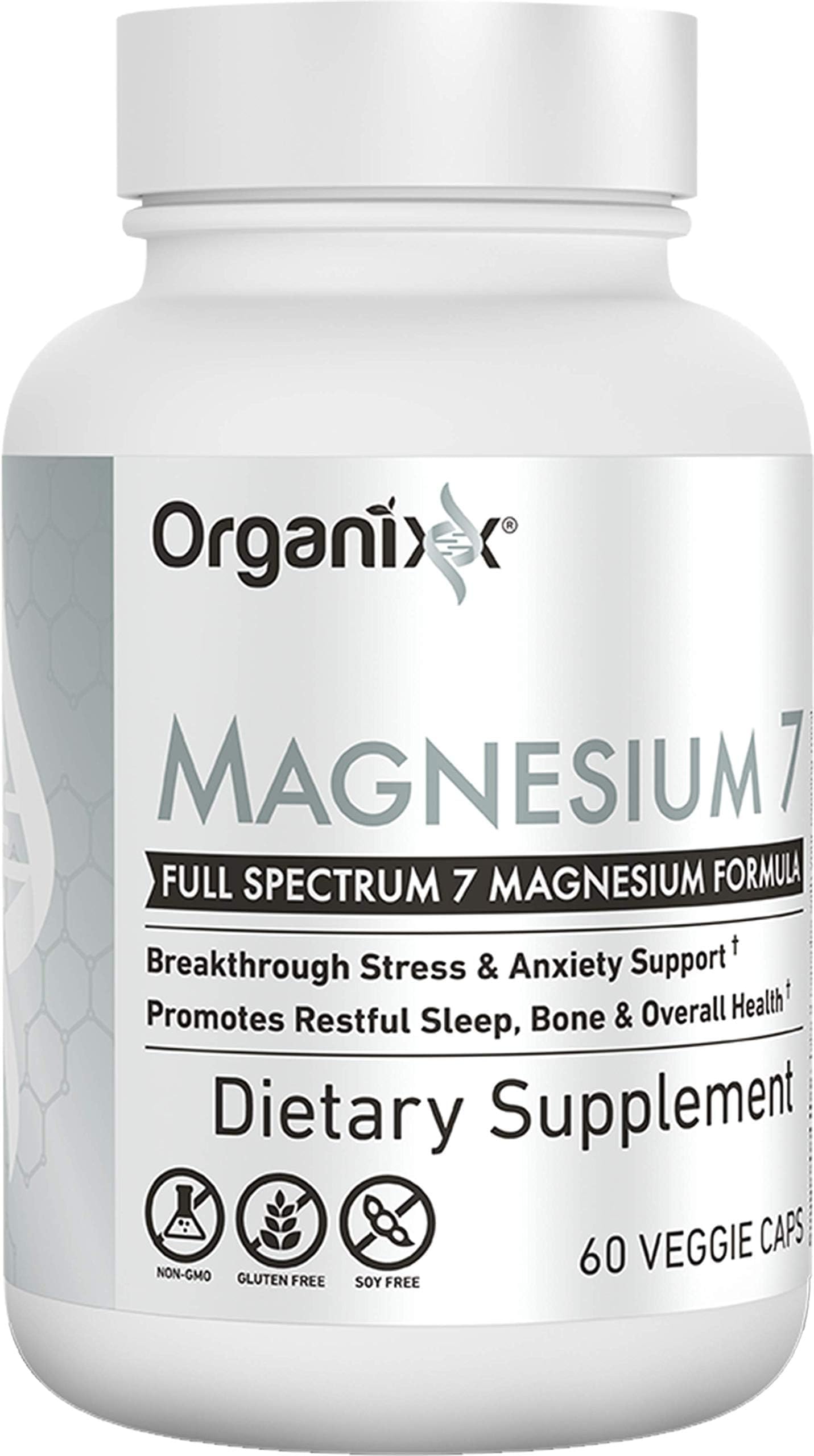 Organixx Magnesium Glycinate bottle for daily sleep and muscle support