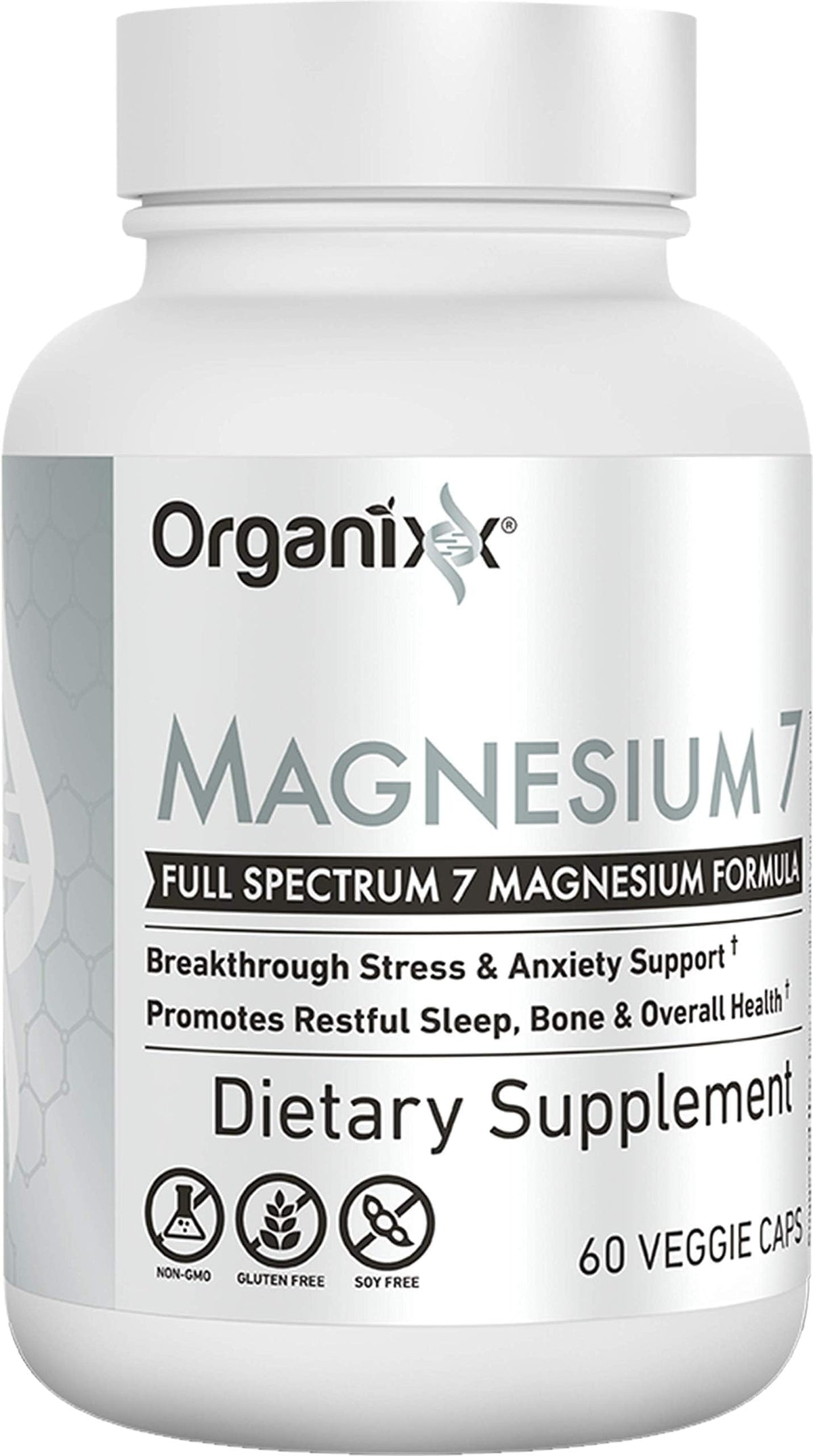 Organixx Magnesium Glycinate bottle for daily sleep and muscle support