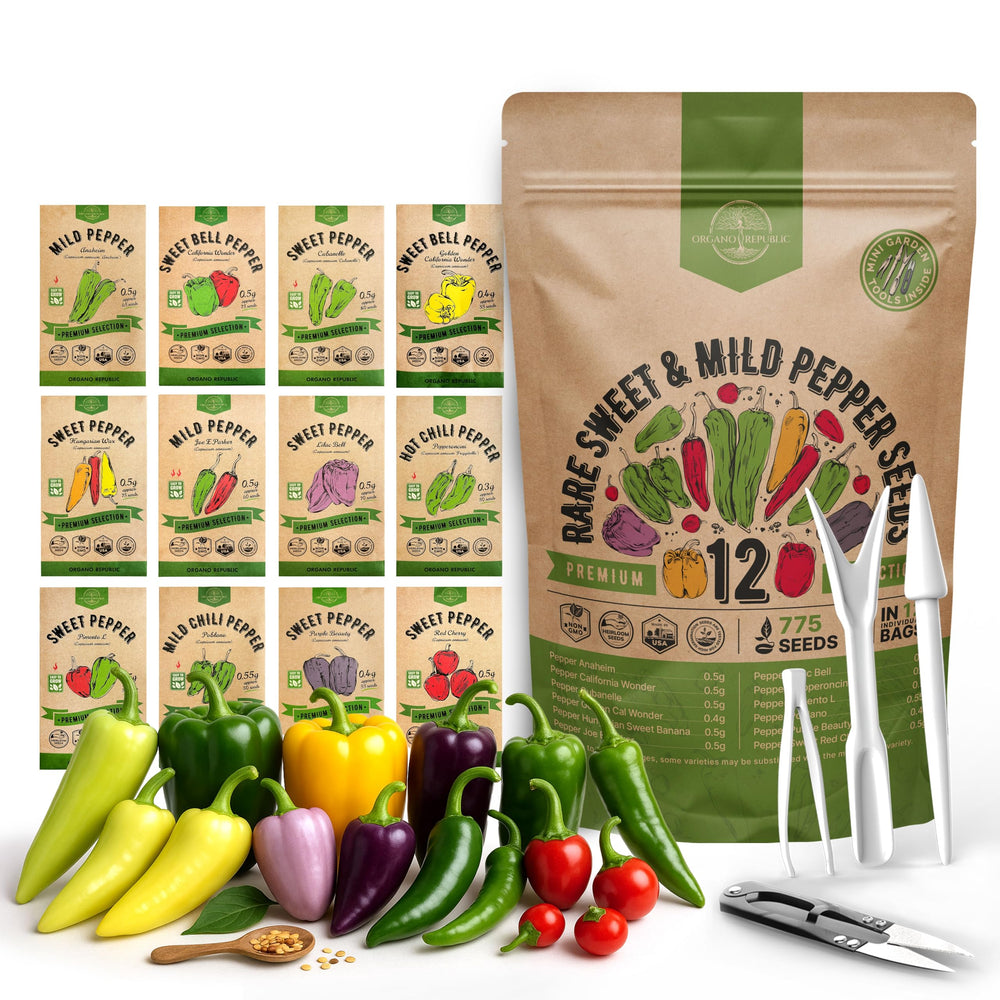 Organo Republic Anaheim pepper seed image for home garden growth and fresh harvest