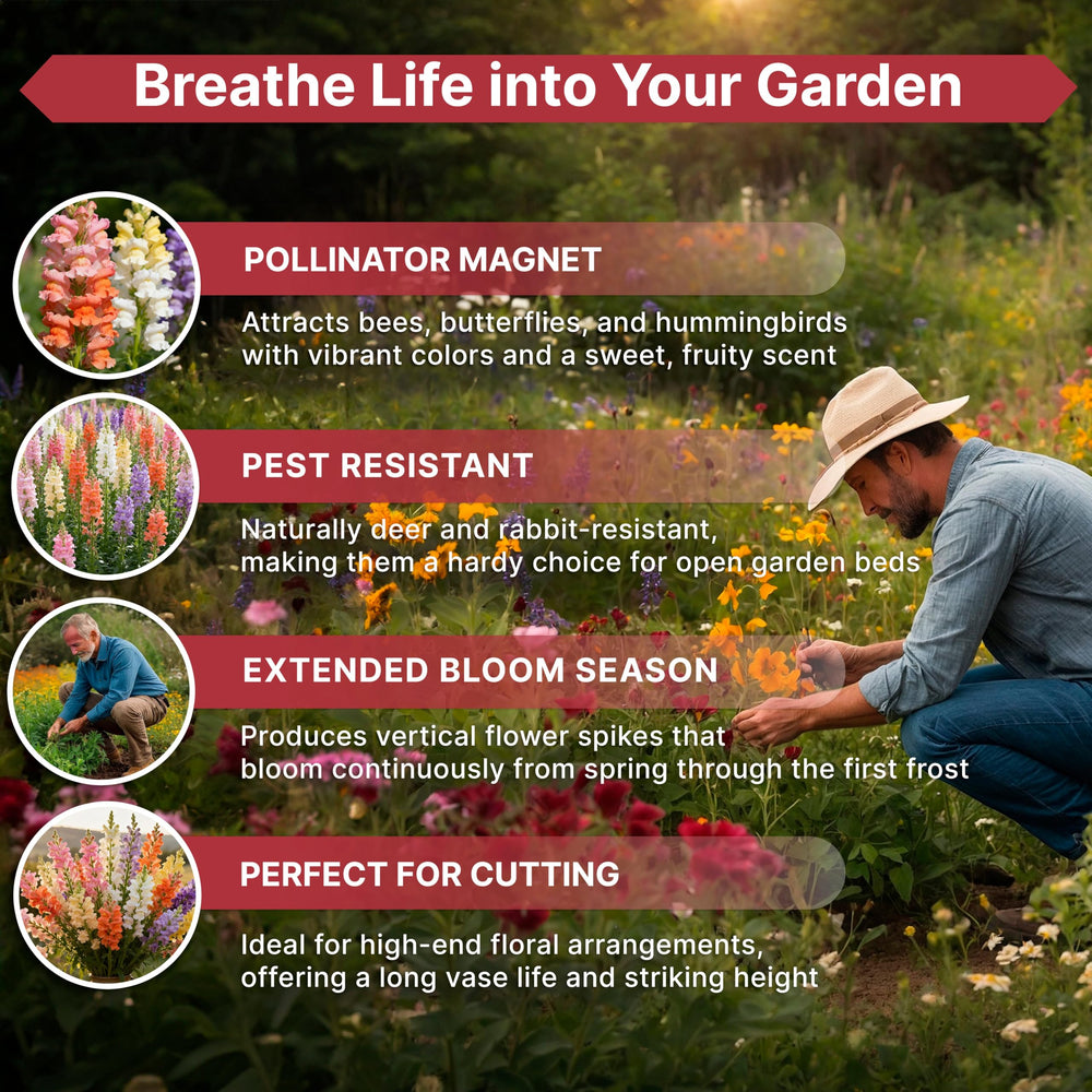 Organo Republic snapdragon seeds offer around 90% germination under ideal conditions.