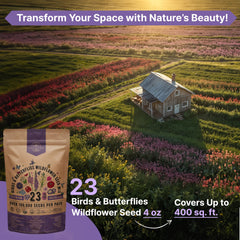 Organo Republic colorful wildflowers brighten garden beds and borders.