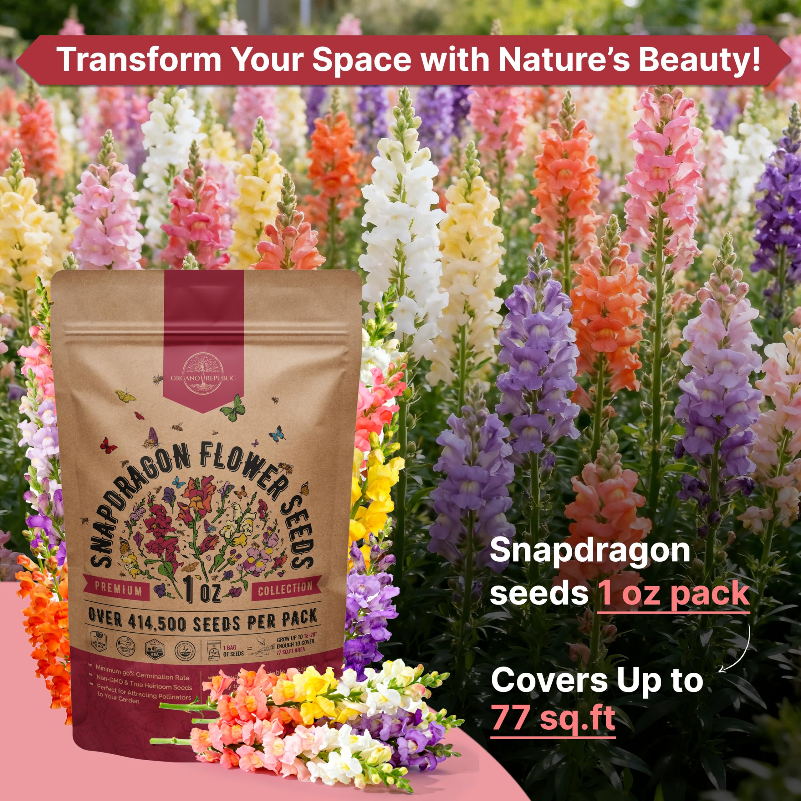 Organo Republic QR-enabled seed packet with online growing guide for beginners.