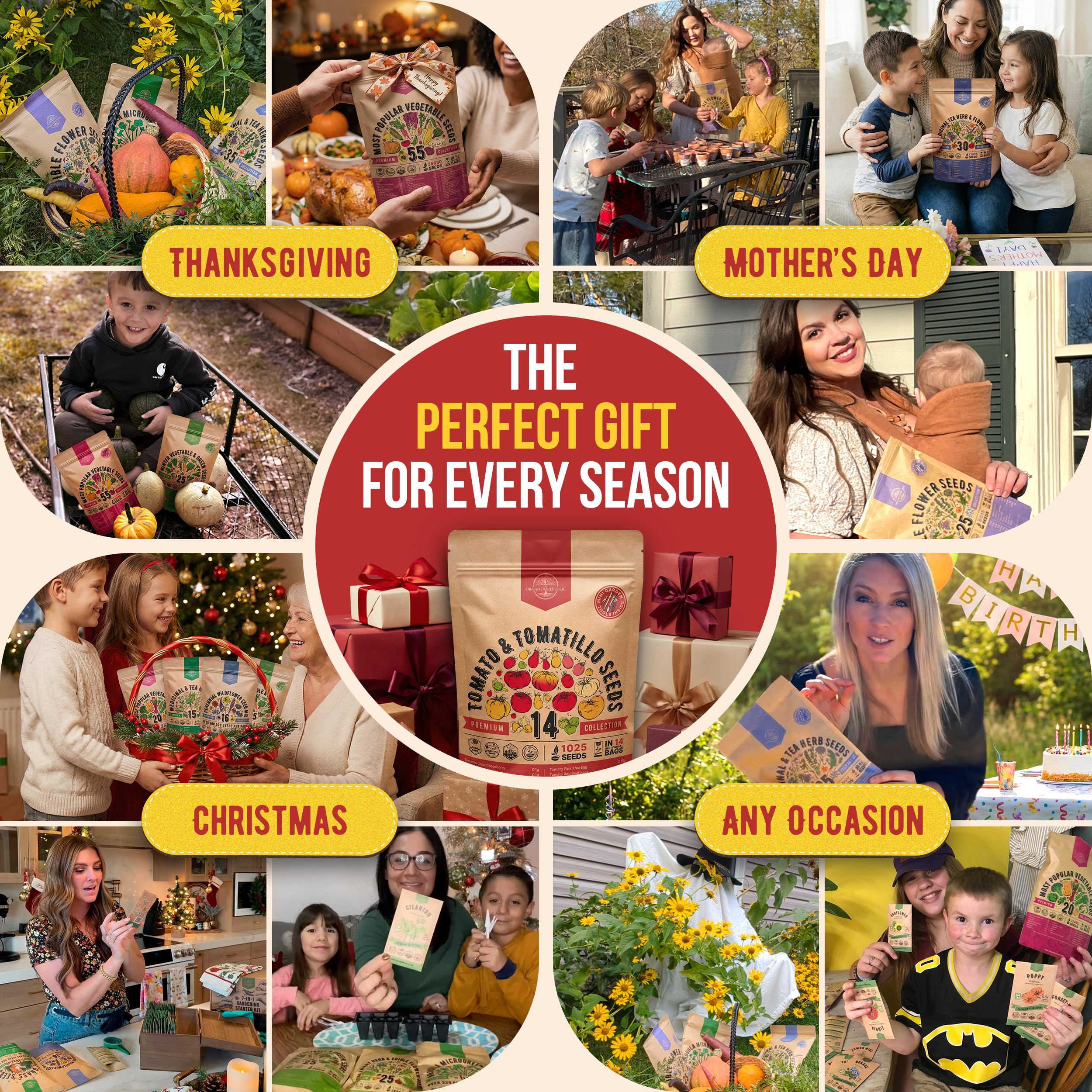 Organo Republic USA-made, family-owned seed kit for home gardeners