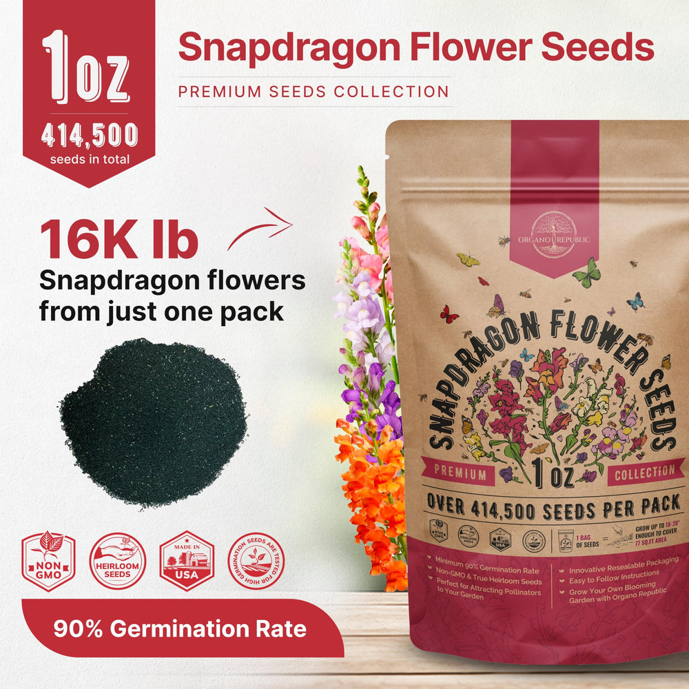 Organo Republic waterproof resealable seed packet protects seeds from light and moisture.