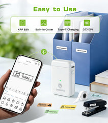 XeasyLabel app with multilingual templates on ORGBRO X1.