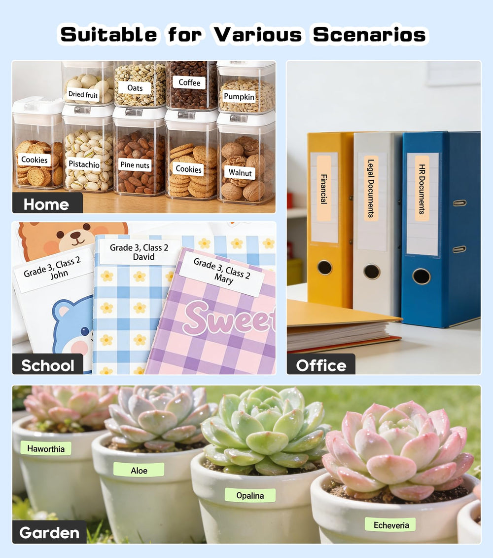 Office filing with ORGBRO X1 label maker for quick name tags.