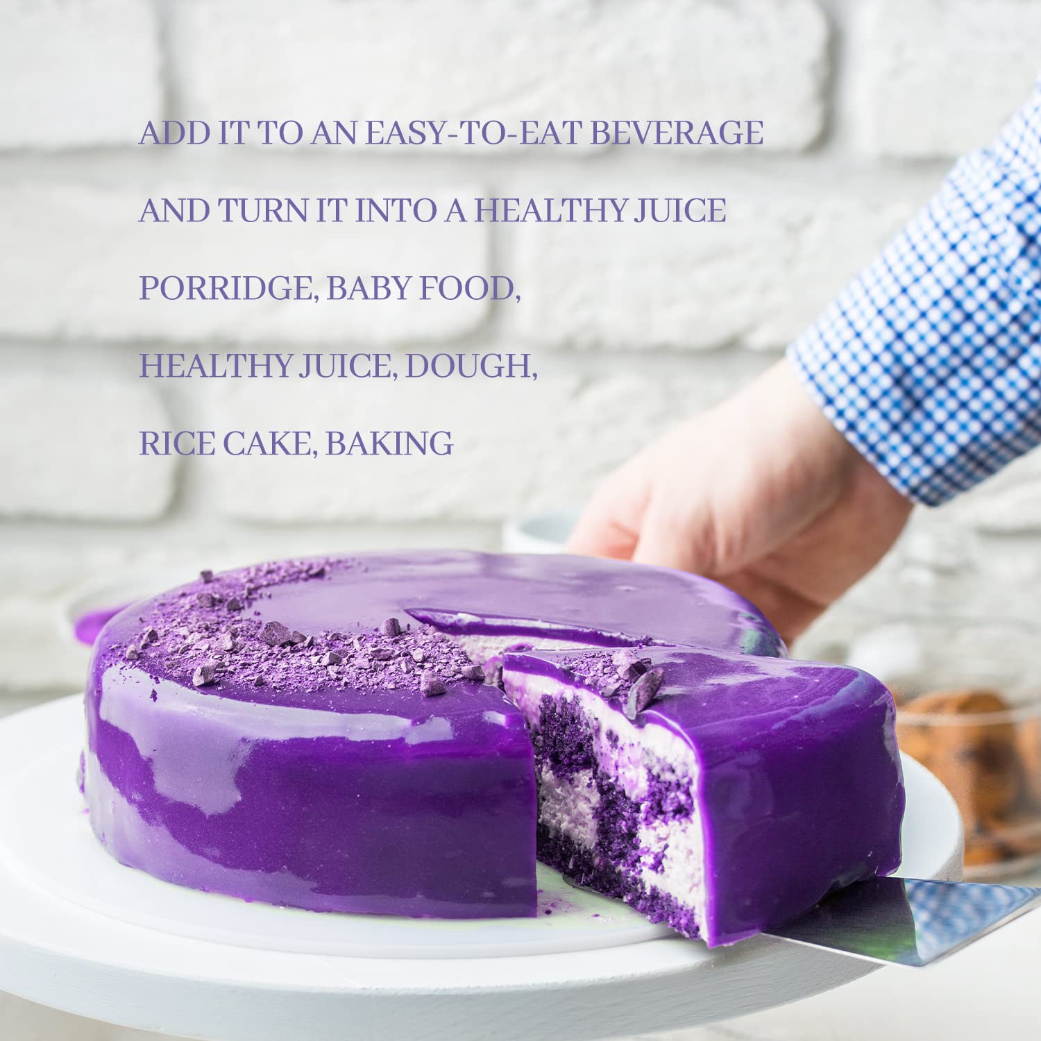 Baked goods with ORGFUN powder adding rich color and flavor