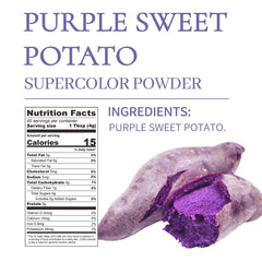 ORGFUN powder bowl showing vibrant purple color for smoothies and baking inspiration