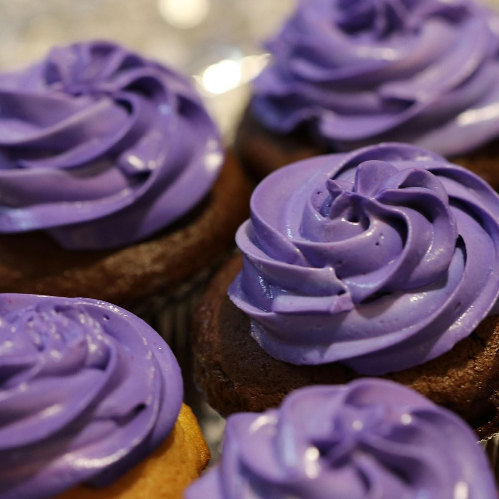 Purple dessert variation using ORGFUN powder for decorative finish