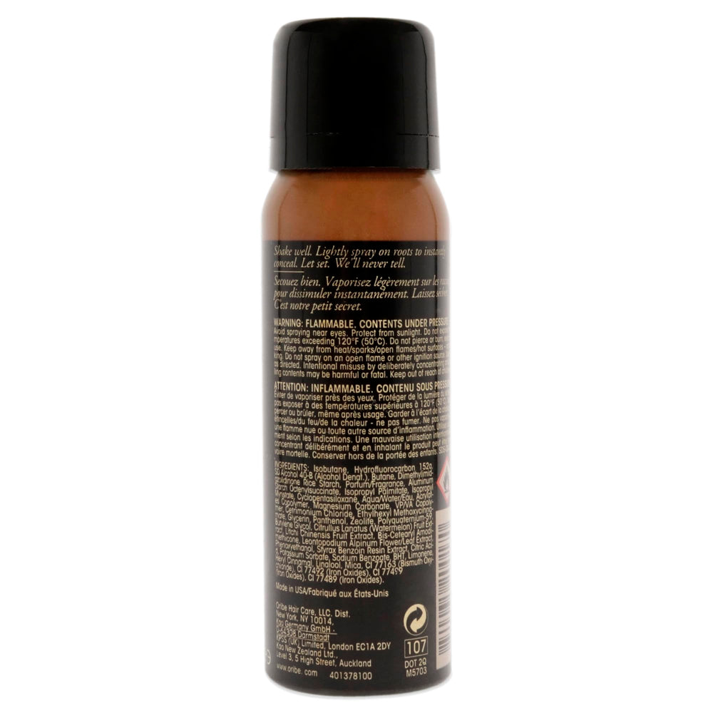 Oribe root touch up spray in light brown used to refresh color between appointments