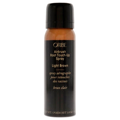 Oribe Airbrush Root Touch Up Spray Light Brown close-up bottle for seamless greys coverage