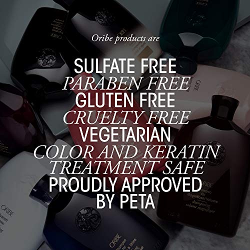Oribe Gold Lust Shampoo close-up shows glossy, healthy-looking hair.