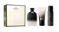 Oribe Gold Lust Shampoo bottle highlighting hair repair and shine.