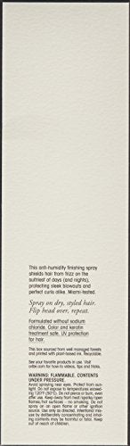 Oribe Impermeable spray packaging design on shelf conveys premium finish.