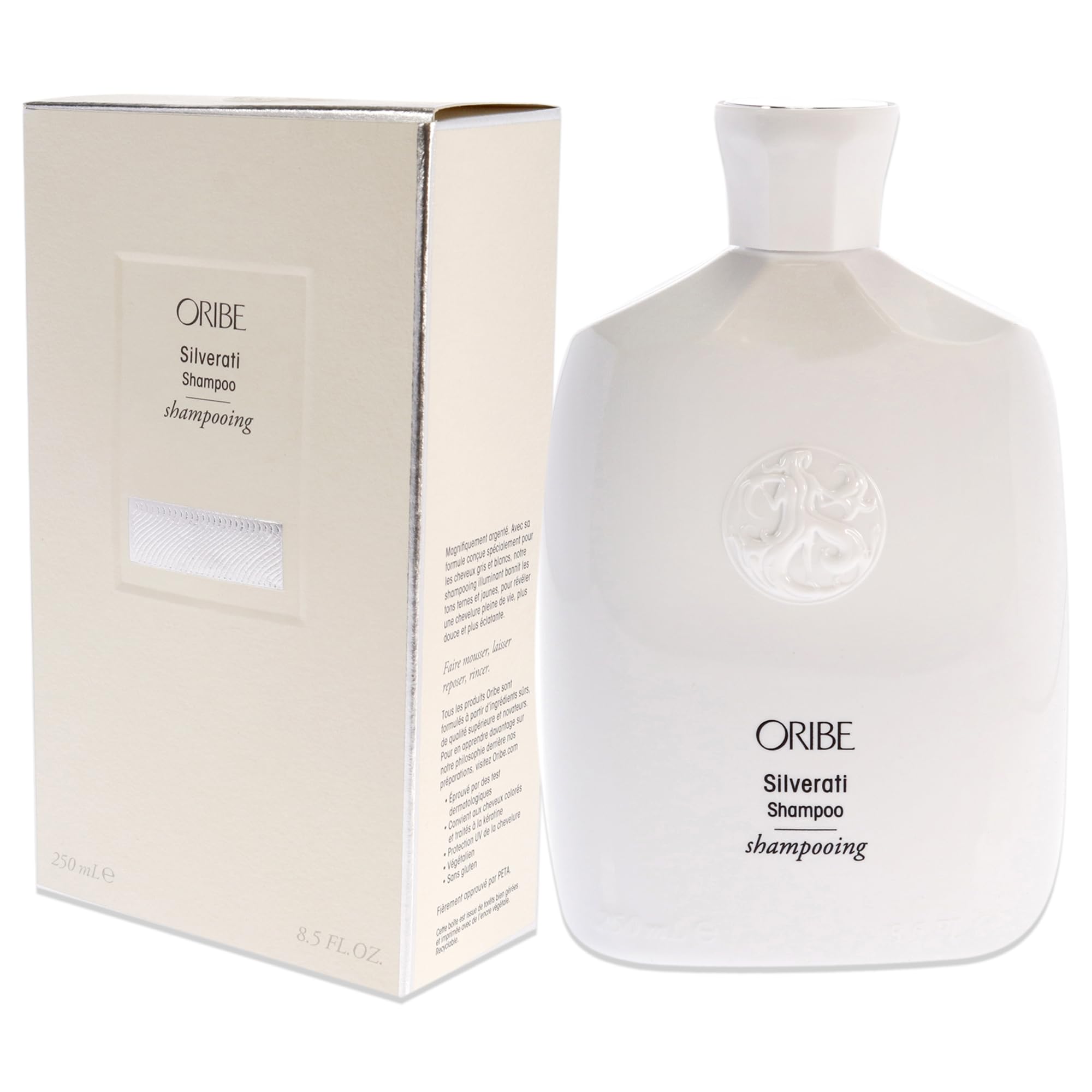 Hair after washing shows softness and elasticity with Oribe Silverati.