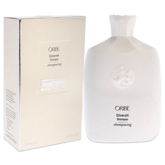 Oribe Silverati applied with hands to refresh aging strands.