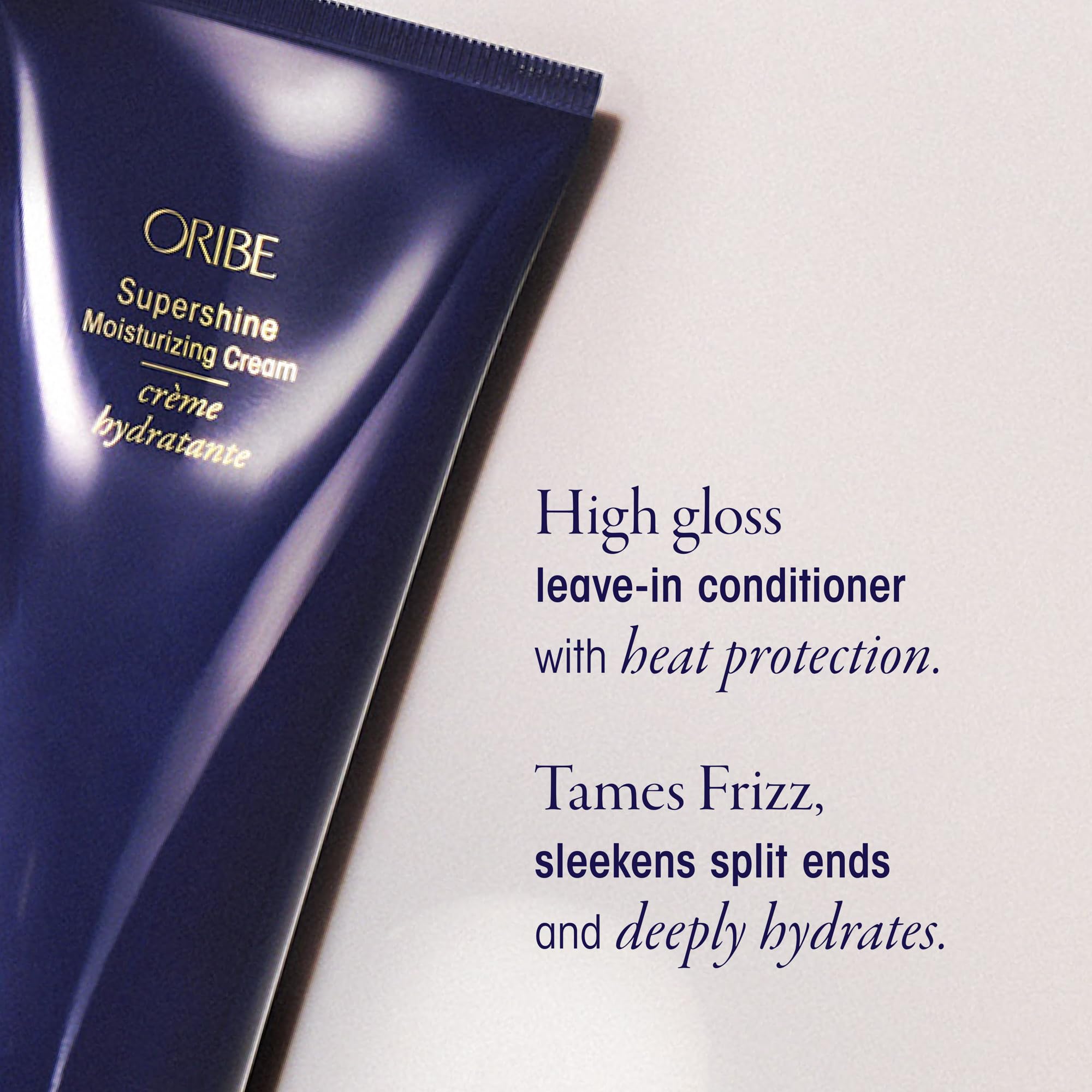 Oribe Supershine gloss shot emphasizing high-shine finish