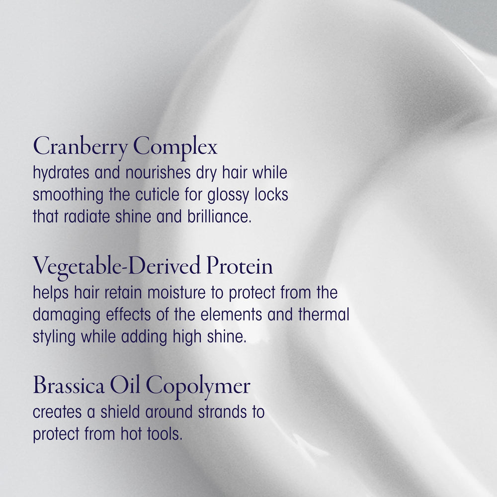 Oribe Supershine heat-protection layers suggesting safe styling with heat tools