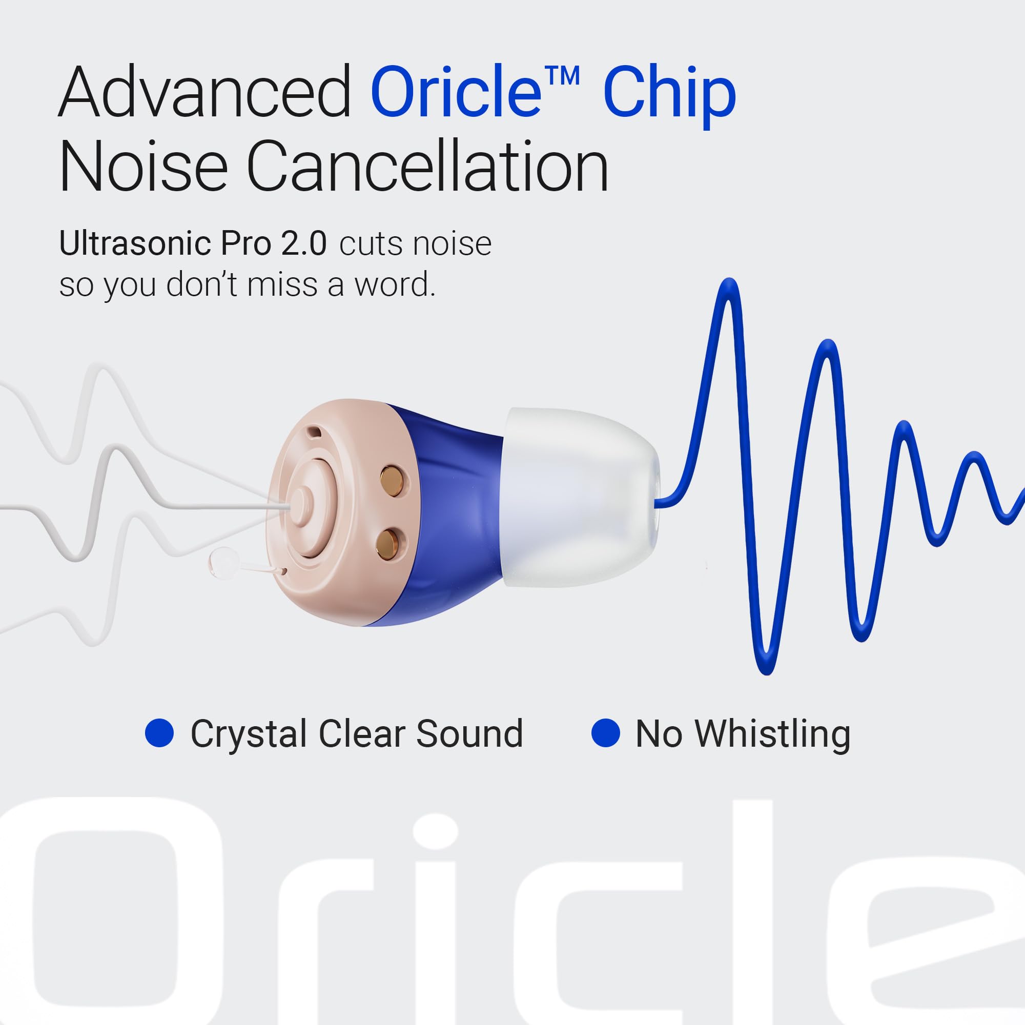 Oricle Standard 2.0 with noise cancellation clarity aids conversations in busy environments.