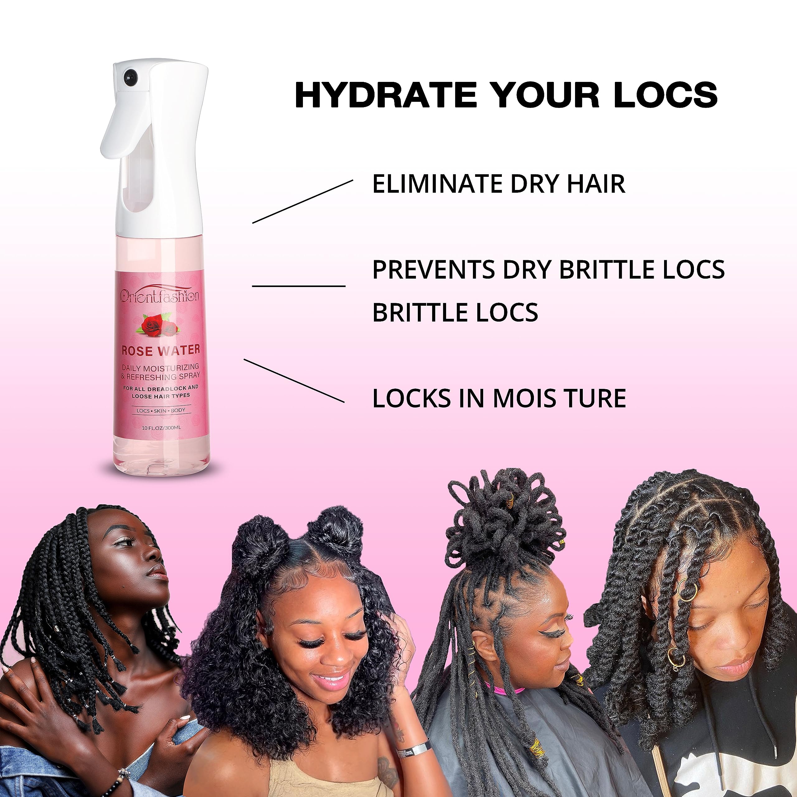 Orientfashion vegan sulfate-free badge signals gentle plant-based loc maintenance.