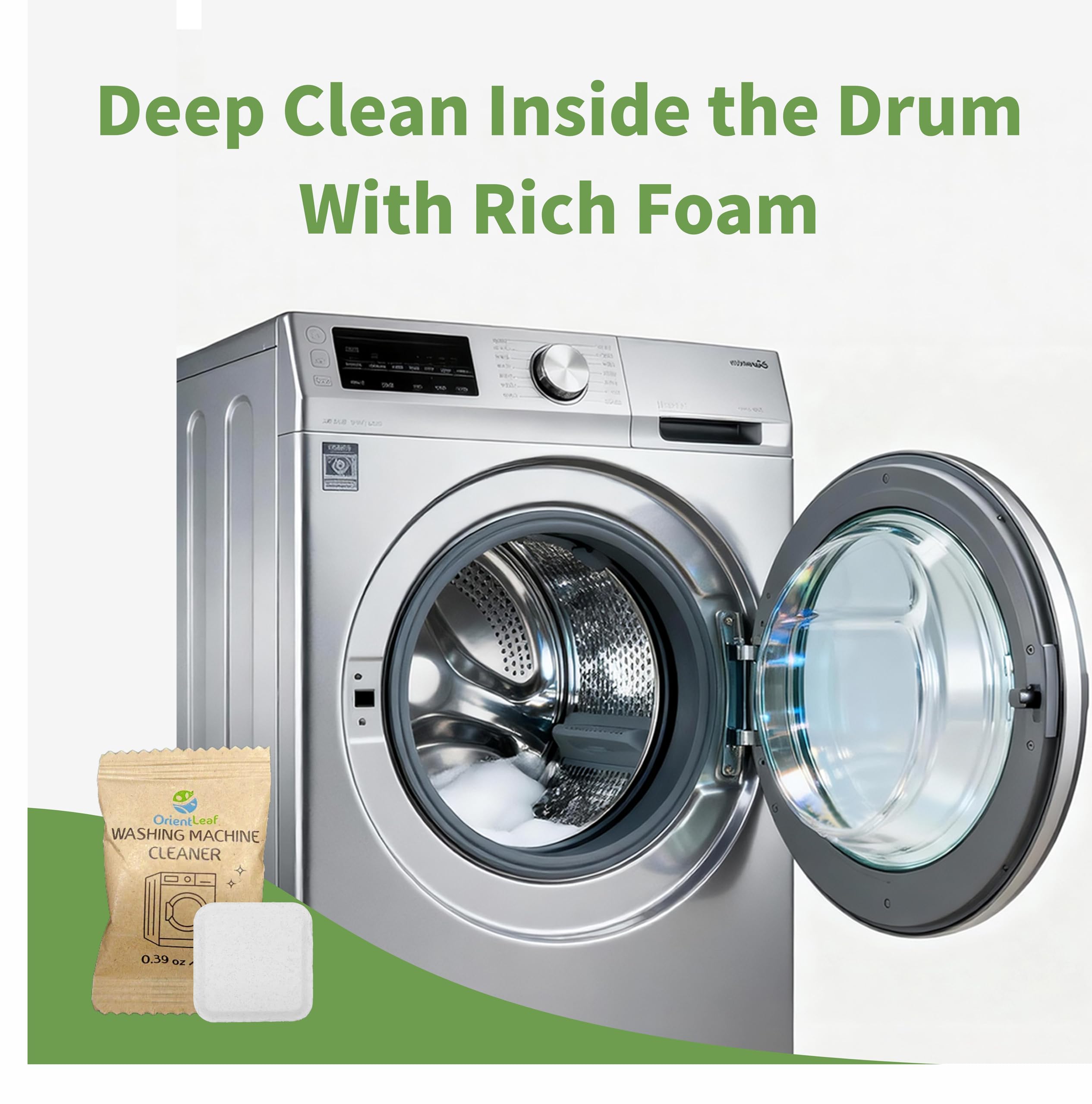 Orientleaf washer drum odor elimination tablet helps minimize drum odors
