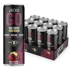 Origin Jocko GO bottle showcases Black Cherry Vanilla flavor for focused energy