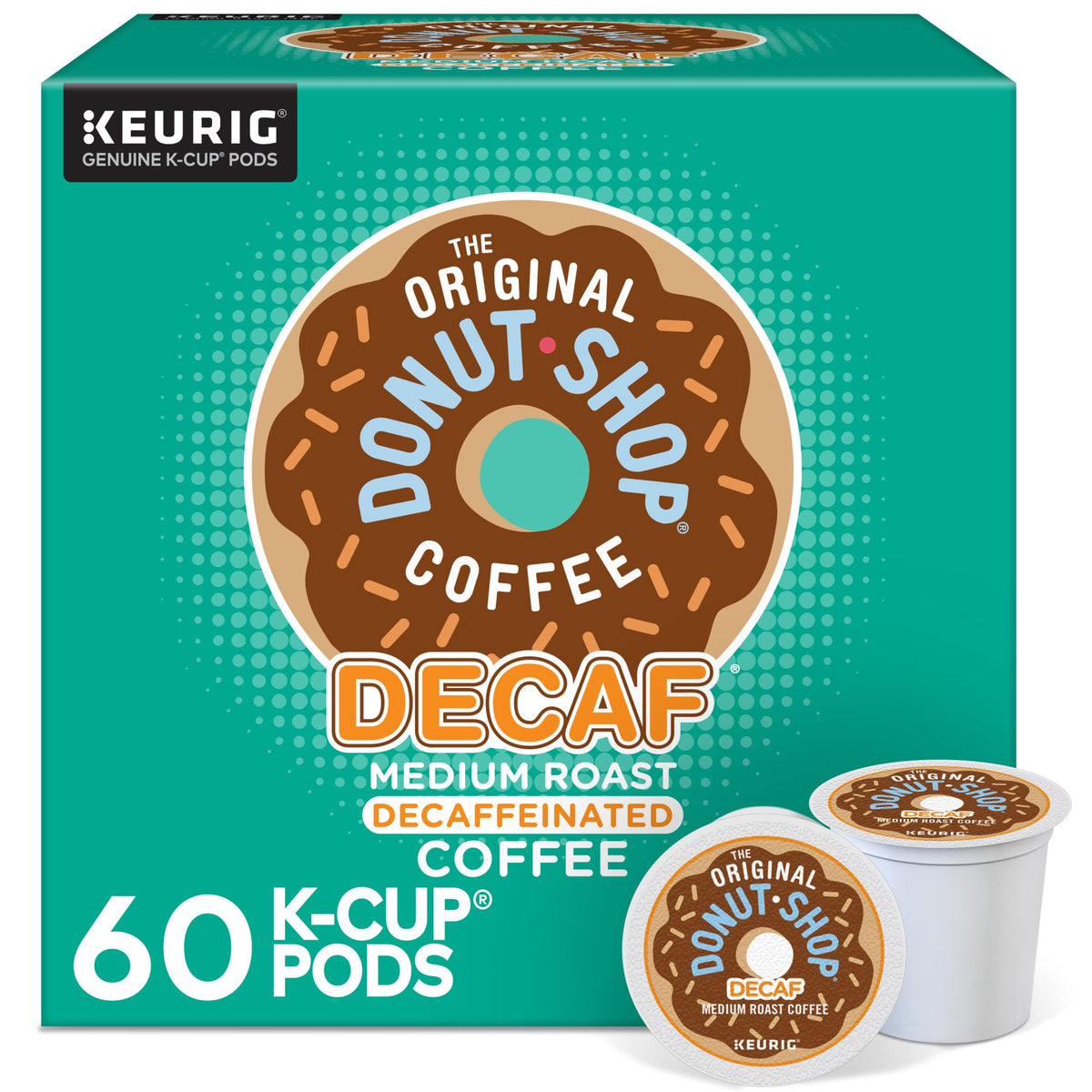 The Original Donut Shop Decaf K-Cup pods, 60-count, convenient caffeine-free mornings