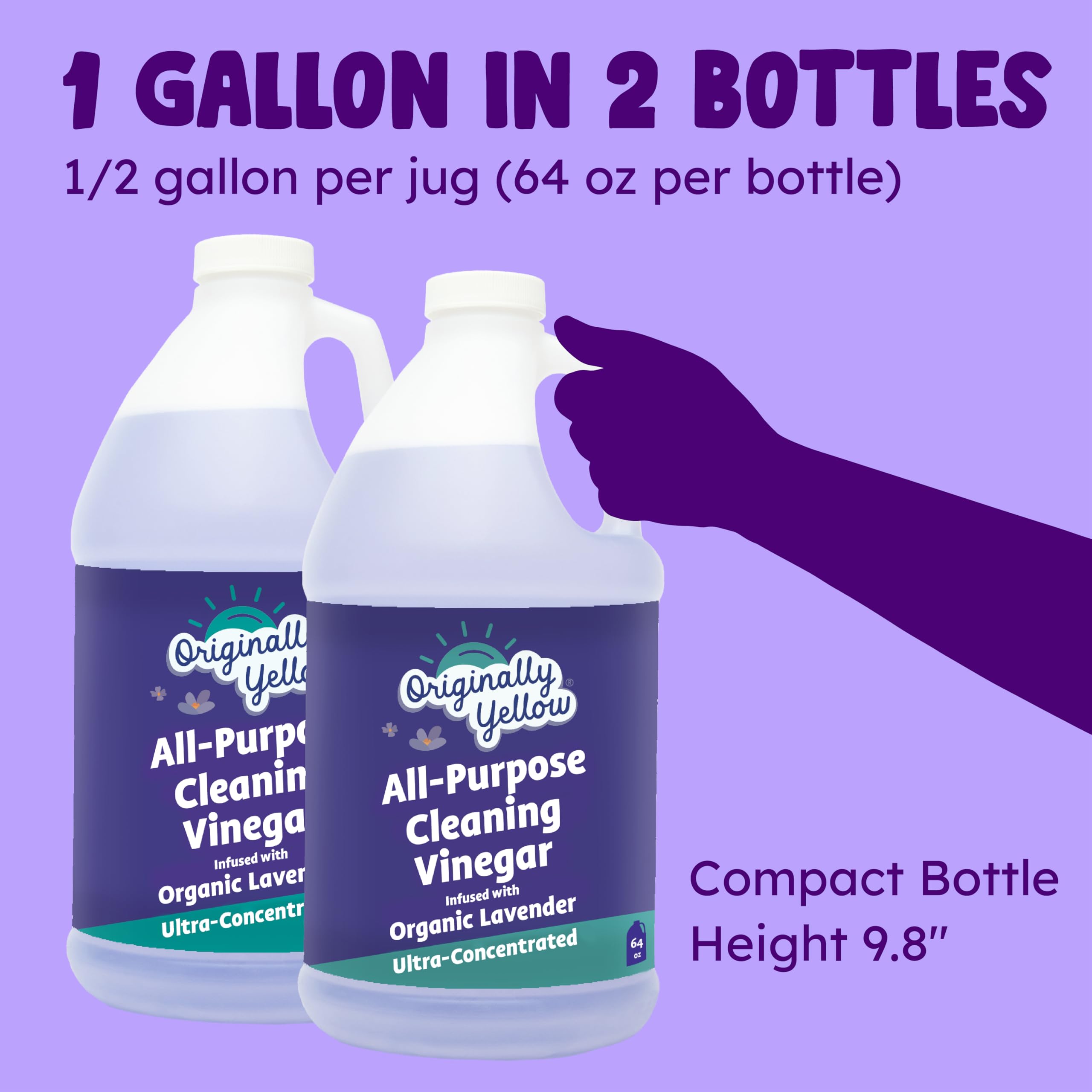 Originally Yellow Lavender Vinegar multi-surface use for floors and counters.