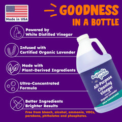 Originally Yellow Lavender Vinegar spray bottle for easy misting in kitchens and bathrooms.