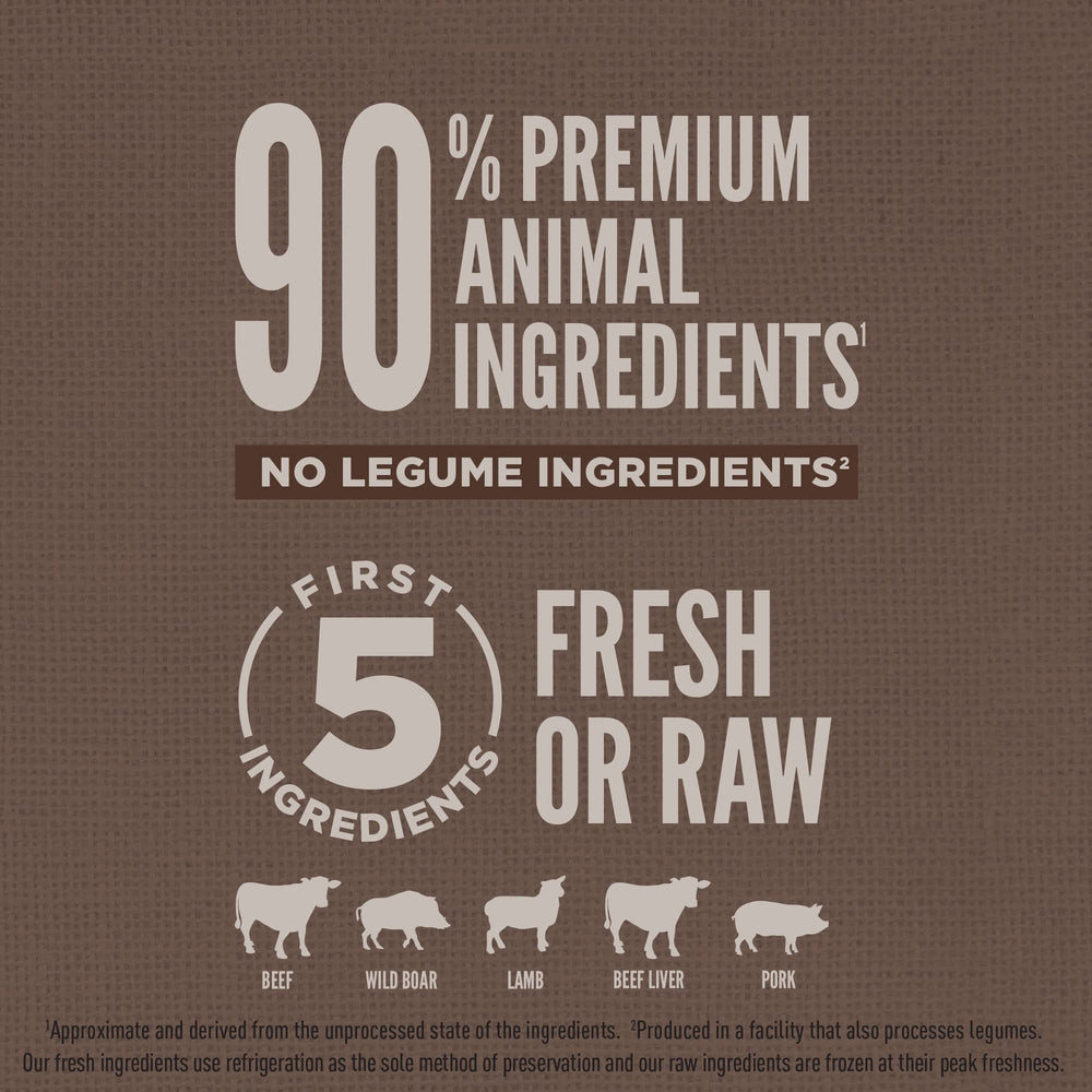 ORIJEN freeze-dried coating adds flavor dogs instinctively crave