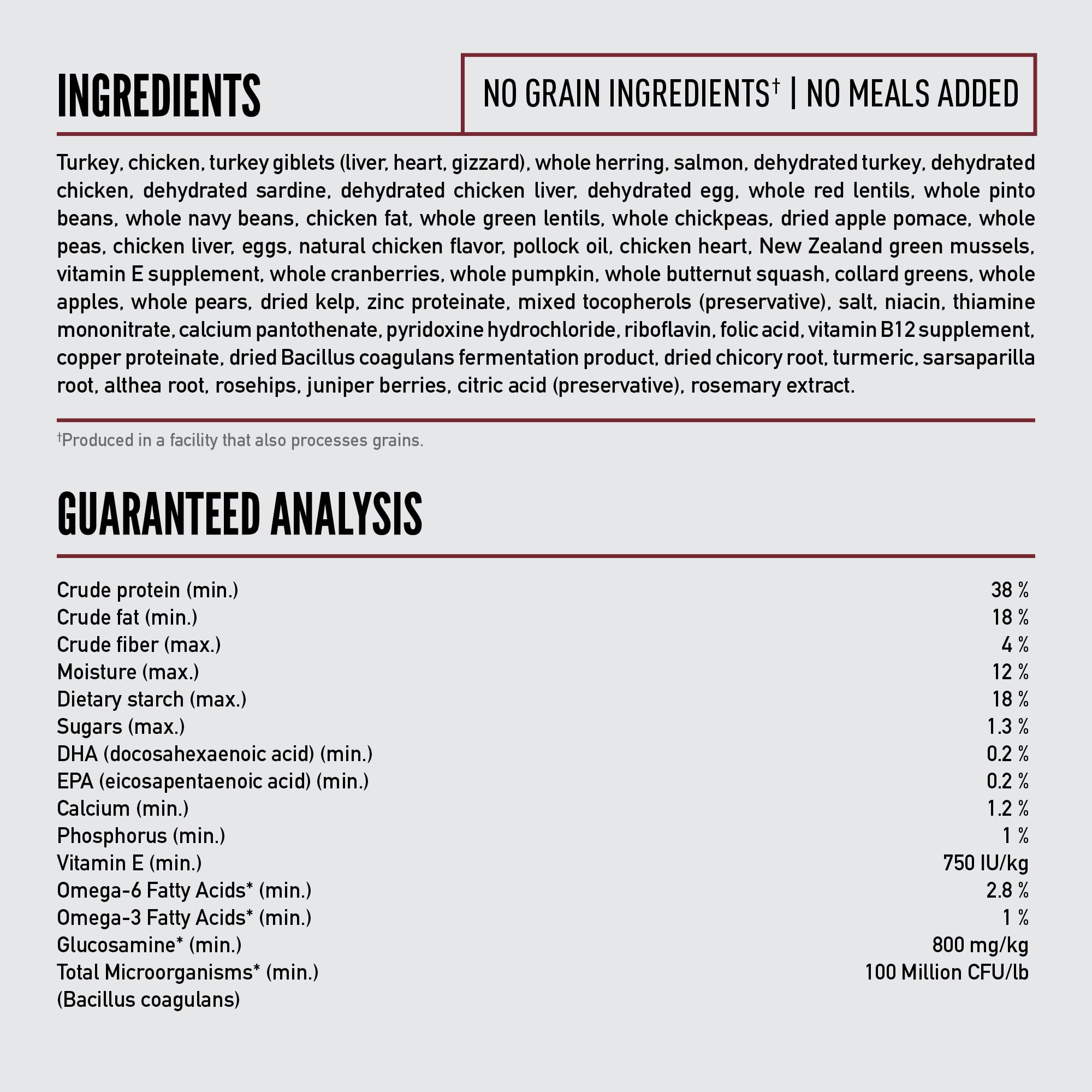 ORIJEN uses fresh ingredients delivered refrigerated for quality.