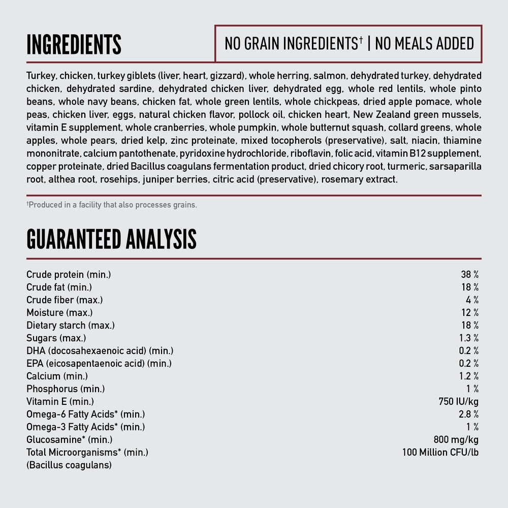 ORIJEN uses fresh ingredients delivered refrigerated for quality.