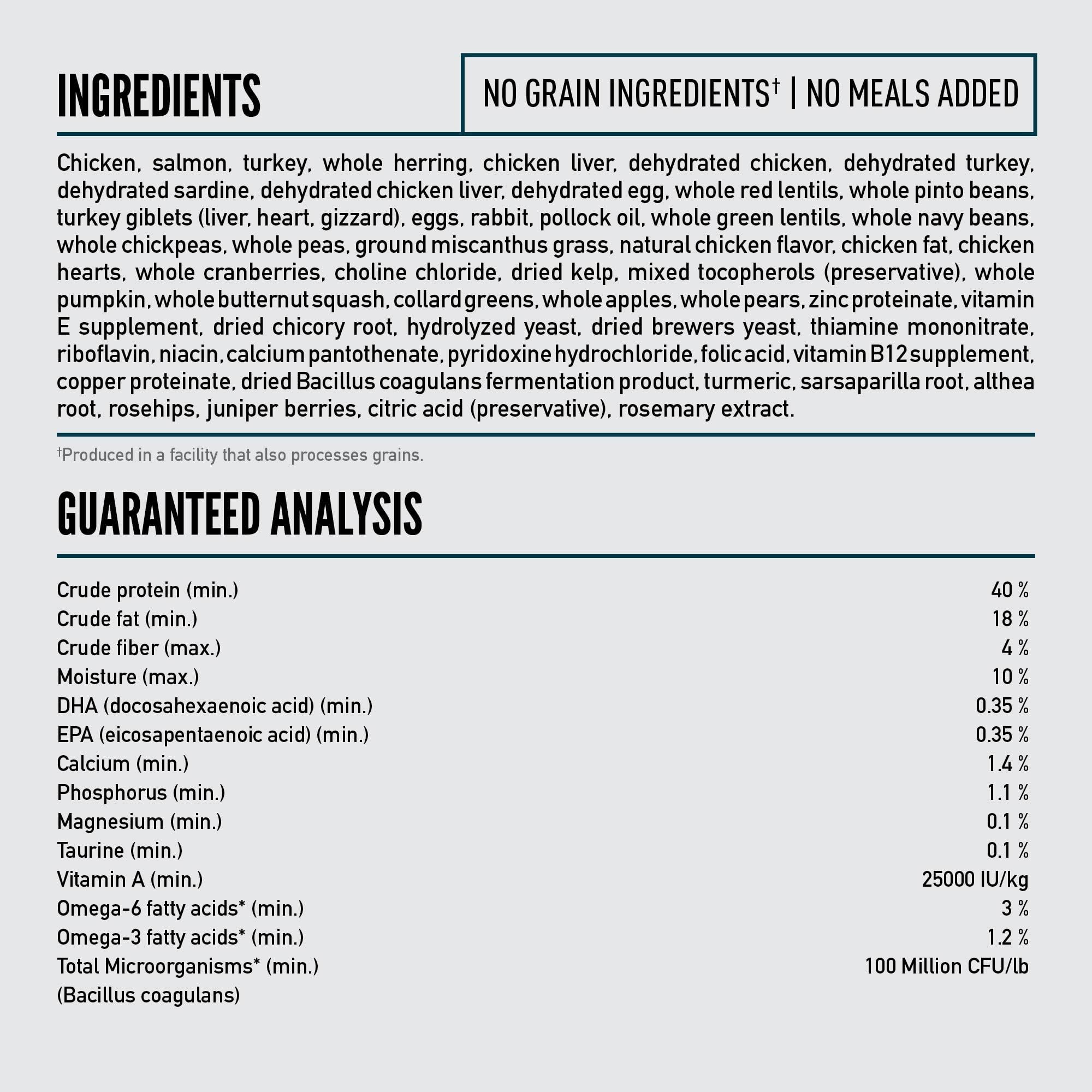ORIJEN Guardian 8 bag highlights fish oil for omega-3s.