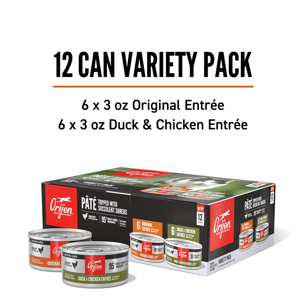Packaging shot of ORIJEN Premium Pâté Variety Pack
