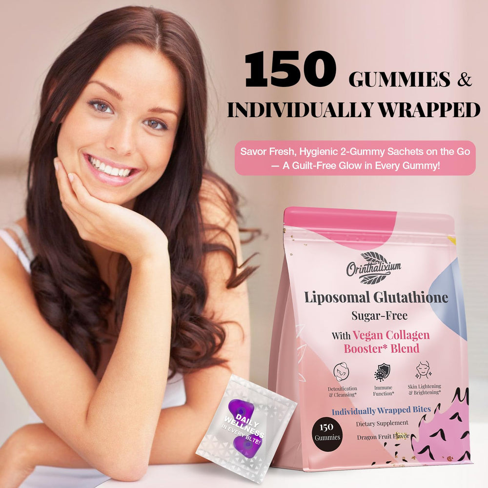 Orinthalixium liposomal glutathione gummies vegan collagen boost ingredients list visual