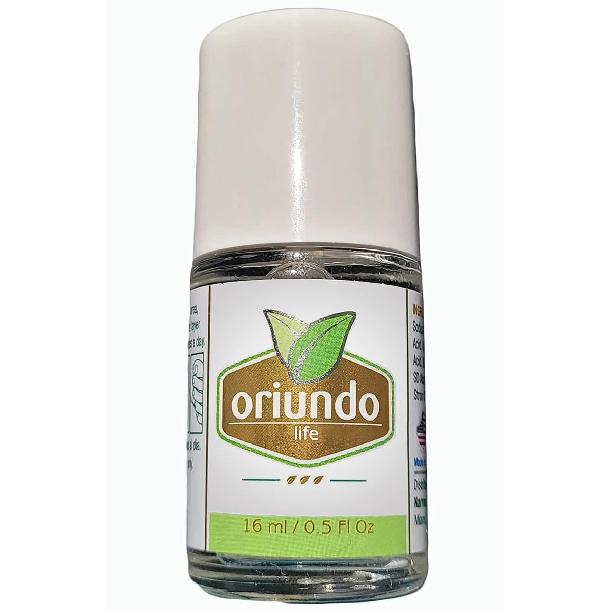 Oriundo Life nail treatment bottle application showing targeted care for damaged nails.