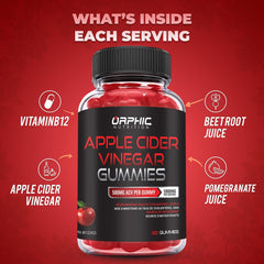 ORPHIC NUTRITION open bottle with gummies spilled demonstrating easy serving