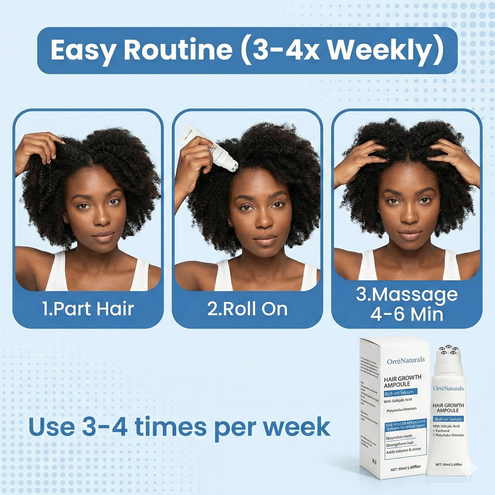 Five-Roller Ampoule close-up shows precise scalp care in action