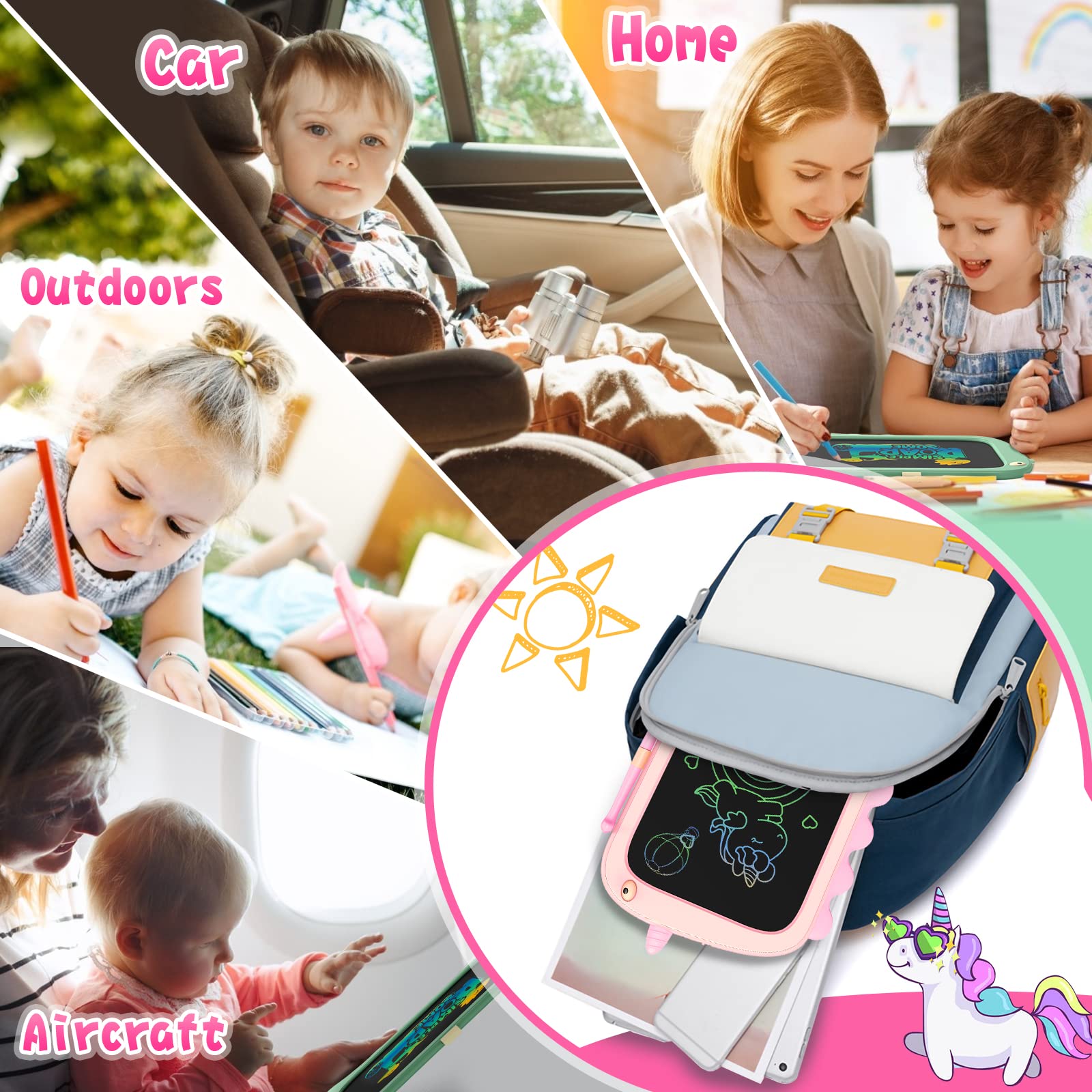 ORSEN Unicorn Doodle Board battery life supports extended playtime on the go