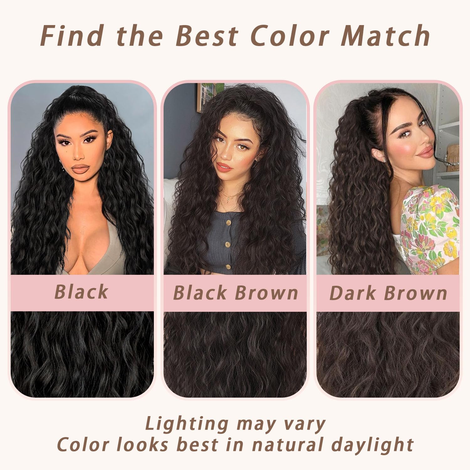 ORSUNCER 30inch pony-tail-length dramatic-look option for versatile styling