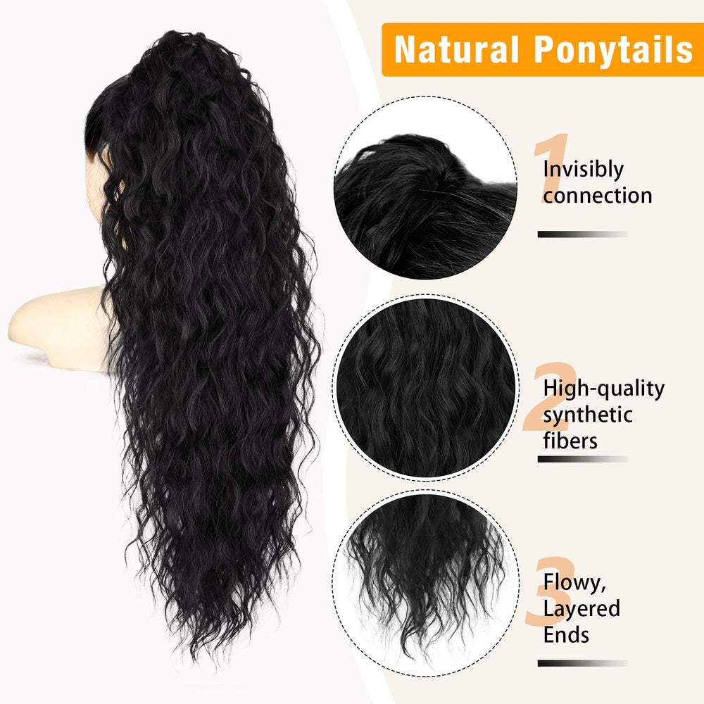 ORSUNCER ponytail clip top detail shows secure claw for all-day wear