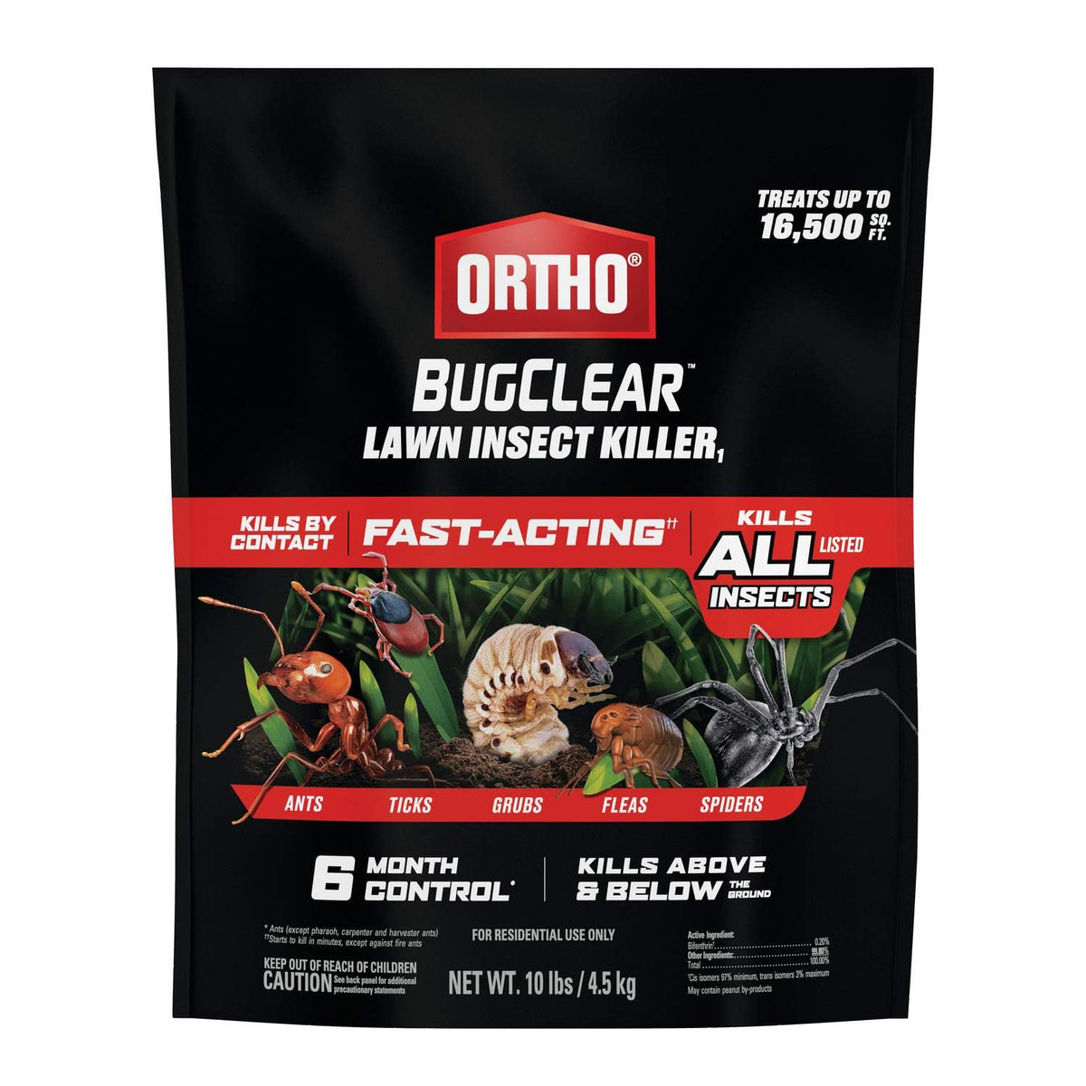 Ortho BugClear Lawn Insect Killer1 bag for outdoor pest control on lawns