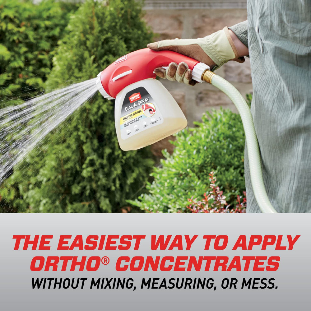 Ortho Dial N Spray anti-backflow feature protects your home water supply.